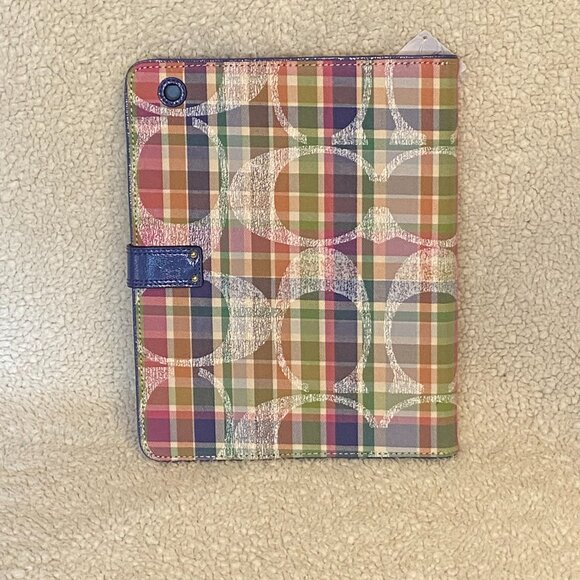 Coach Multicolor Plaid Signature Print Tablet Case โ NWT - Picture 2 of 6